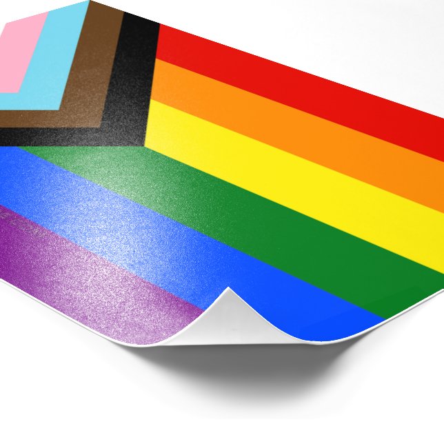 SlipperyJoe's Progress Pride Flag six classic hori Photo Print (Corner)