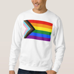 SlipperyJoe's Progress Pride Flag six classic hori Sweatshirt