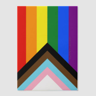 SlipperyJoe's Progress Pride Flag six classic hori Vellum Invitations