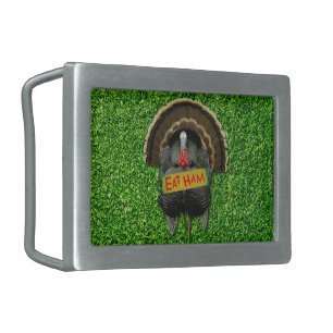 SlipperyJoe's proud turkey eat ham red wattle hang Belt Buckle
