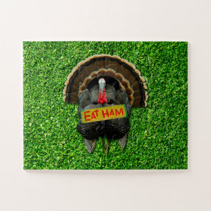 SlipperyJoe's proud turkey eat ham red wattle hang Jigsaw Puzzle