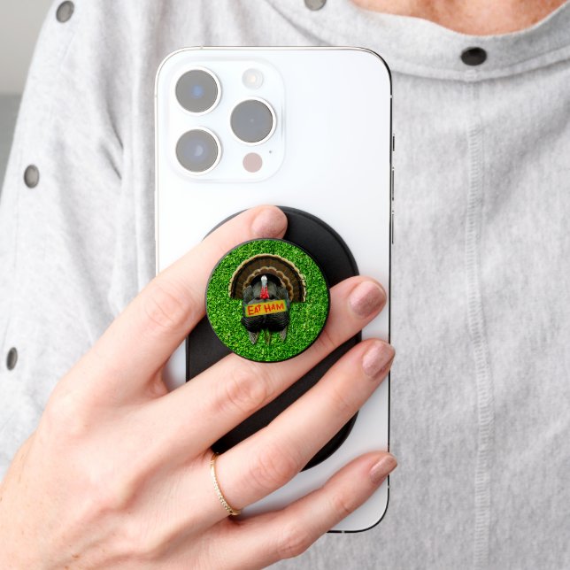 SlipperyJoe's proud turkey eat ham red wattle hang PopSocket (Hand)