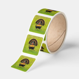 SlipperyJoe's proud turkey eat ham red wattle hang Square Sticker