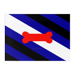 SlipperyJoe's puppy play pride flag express kink i Acrylic Print