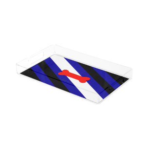 SlipperyJoe's puppy play pride flag express kink i Acrylic Tray