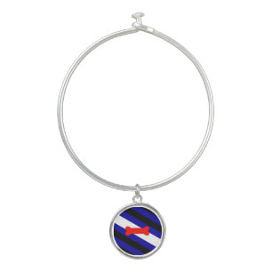 SlipperyJoe's puppy play pride flag express kink i Bangle Bracelet