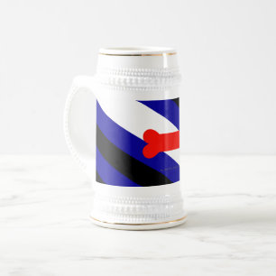SlipperyJoe's puppy play pride flag express kink i Beer Stein