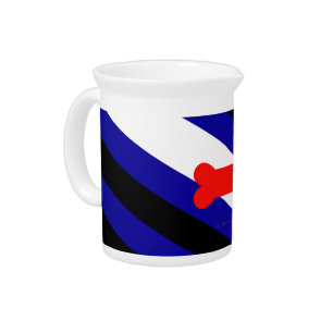 SlipperyJoe's puppy play pride flag express kink i Beverage Pitcher