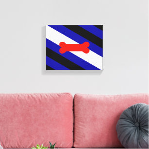 SlipperyJoe's puppy play pride flag express kink i Canvas Print