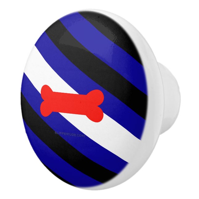 SlipperyJoe's puppy play pride flag express kink i Ceramic Knob (Right)