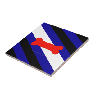 SlipperyJoe's puppy play pride flag express kink i Ceramic Tile