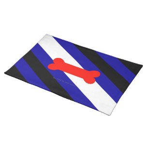 SlipperyJoe's puppy play pride flag express kink i Cloth Placemat
