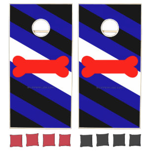 SlipperyJoe's puppy play pride flag express kink i Cornhole Set