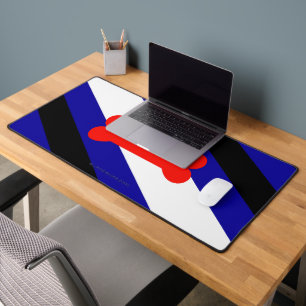 SlipperyJoe's puppy play pride flag express kink i Desk Mat
