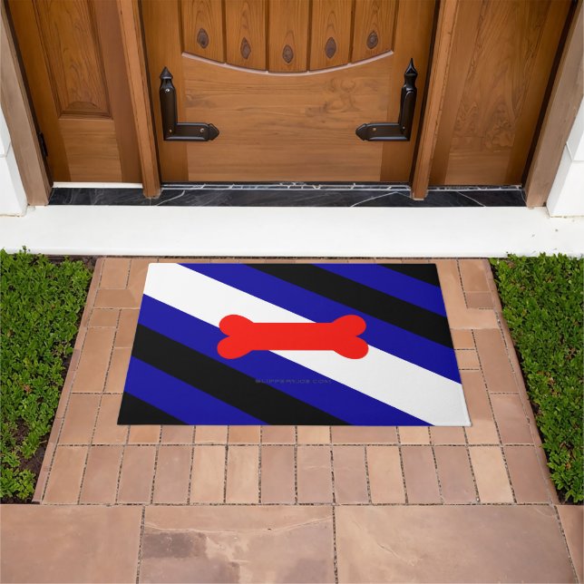 SlipperyJoe's puppy play pride flag express kink i Doormat (Outdoor)