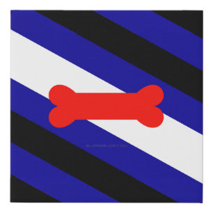 SlipperyJoe's puppy play pride flag express kink i Faux Canvas Print
