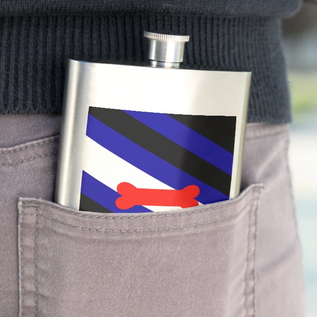 SlipperyJoe's puppy play pride flag express kink i Flask (In Situ)