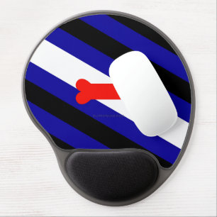 SlipperyJoe's puppy play pride flag express kink i Gel Mouse Pad