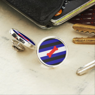 SlipperyJoe's puppy play pride flag express kink i Lapel Pin