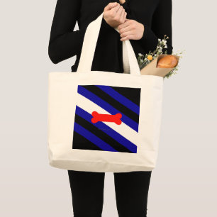 SlipperyJoe's puppy play pride flag express kink i Large Tote Bag
