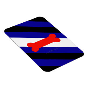 SlipperyJoe's puppy play pride flag express kink i Magnet