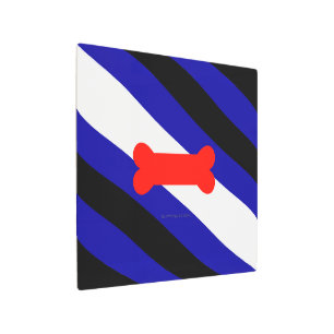 SlipperyJoe's puppy play pride flag express kink i Metal Print