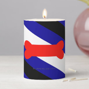SlipperyJoe's puppy play pride flag express kink i Pillar Candle