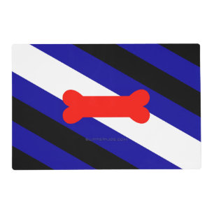 SlipperyJoe's puppy play pride flag express kink i Placemat