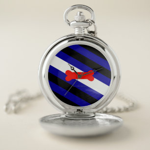 SlipperyJoe's puppy play pride flag express kink i Pocket Watch
