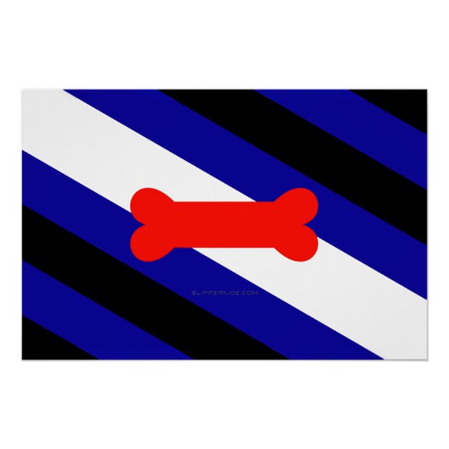 SlipperyJoe's puppy play pride flag express kink i Poster (Front)