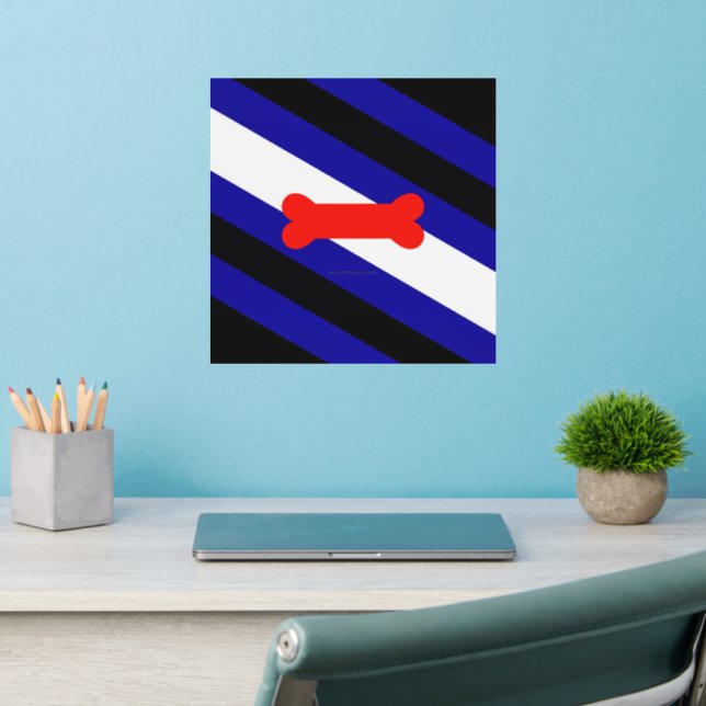 SlipperyJoe's puppy play pride flag express kink i Wall Decal (Home Office 2)