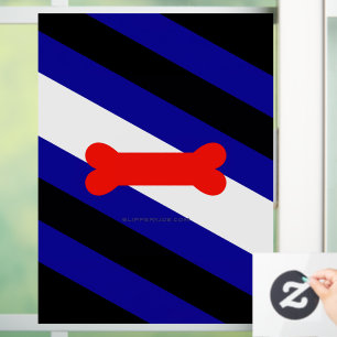 SlipperyJoe's puppy play pride flag express kink i Window Cling