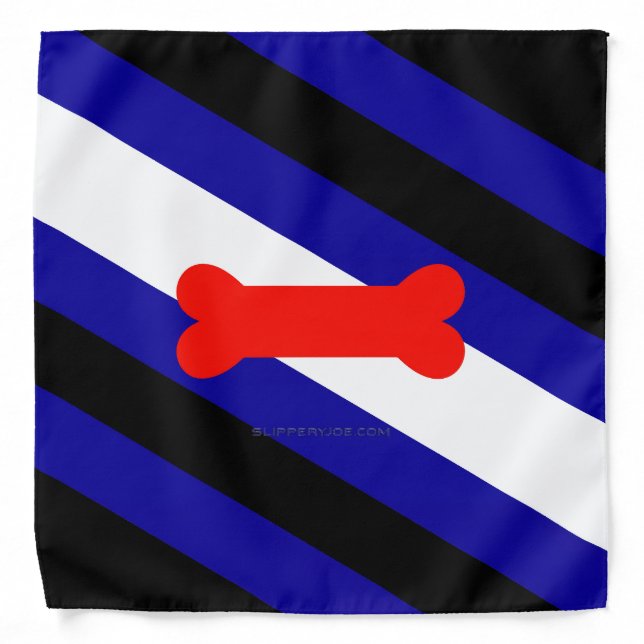 SlipperyJoe's Puppy Play Pride Flag fetishes LGBTQ Bandana (Front)