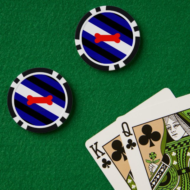 SlipperyJoe's Puppy Play Pride Flag fetishes LGBTQ Poker Chips (Poker Table (Double))