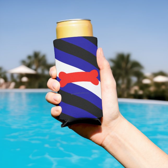 SlipperyJoe's Puppy Play Pride Flag fetishes LGBTQ Seltzer Can Cooler (In Situ Pool)