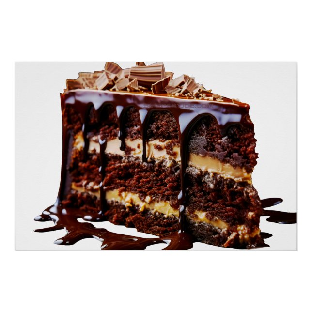 SlipperyJoe's pure chocolate cake decadence rich s Poster (Front)