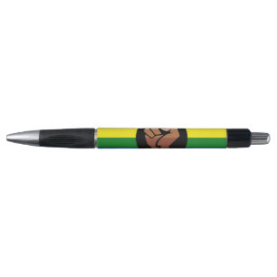 SlipperyJoe's queer people color flag raised fist Pen