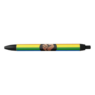 SlipperyJoe's queer people color flag raised fist  Pen