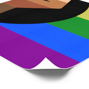 SlipperyJoe's queer people color flag raised fist  Temporary Tattoos