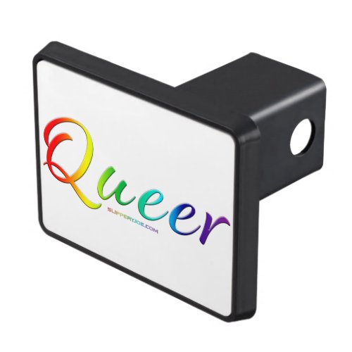 SlipperyJoes queer pride colors word proud symbol Hitch Cover