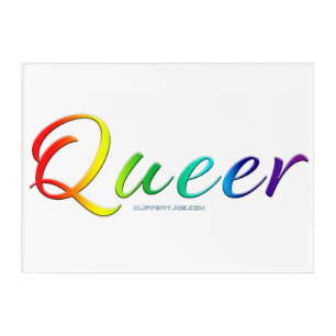 SlipperyJoe's queer single expressive word smooth Acrylic Print