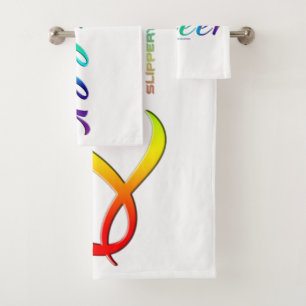 SlipperyJoe's queer single expressive word smooth Bath Towel Set