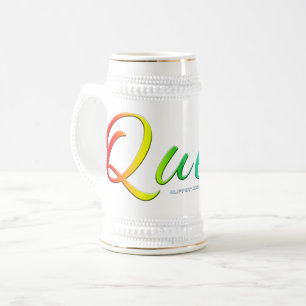 SlipperyJoe's queer single expressive word smooth Beer Stein