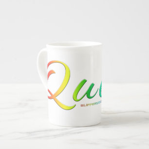 SlipperyJoe's queer single expressive word smooth Bone China Mug