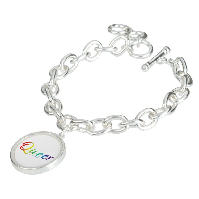 SlipperyJoe's queer single expressive word smooth  Bracelet (Side)