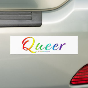 SlipperyJoe's queer single expressive word smooth  Bumper Sticker