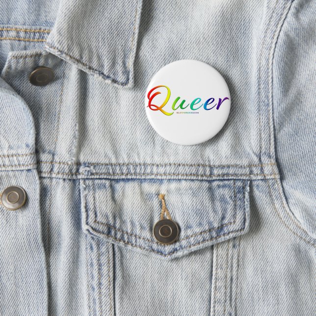 SlipperyJoe's queer single expressive word smooth  Button (In Situ)