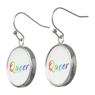 SlipperyJoe's queer single expressive word smooth  Earrings