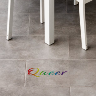 SlipperyJoe's queer single expressive word smooth  Floor Decals