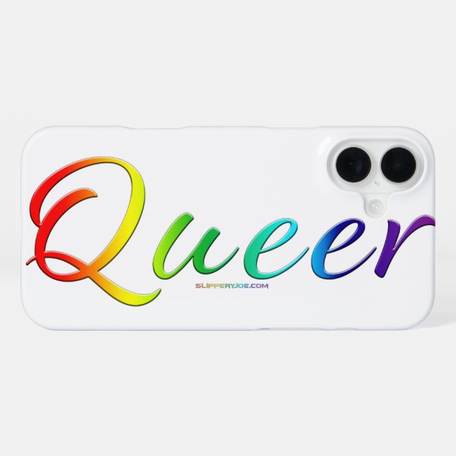 SlipperyJoe's queer single expressive word smooth  iPhone Case (Back Horizontal)